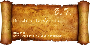 Brichta Terézia névjegykártya